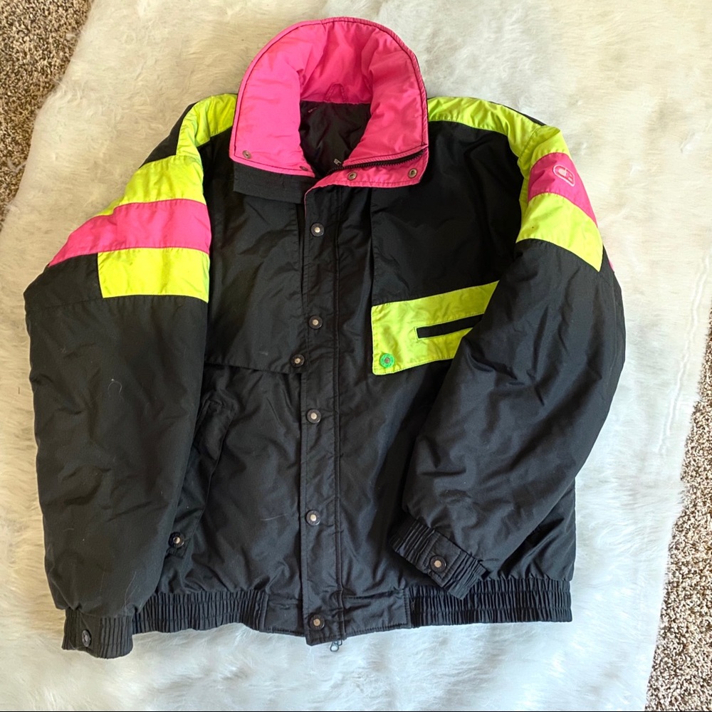 Retro Vintage CB Sports puffer/ ski winter coat